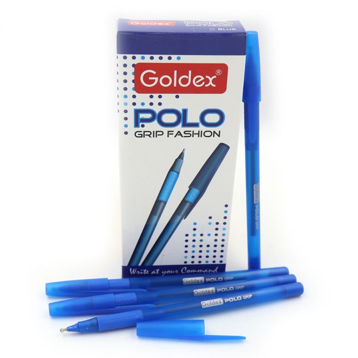 Ручка масляна зелена Goldex Polo grip Fashion #422 Індія 1,0мм грип 