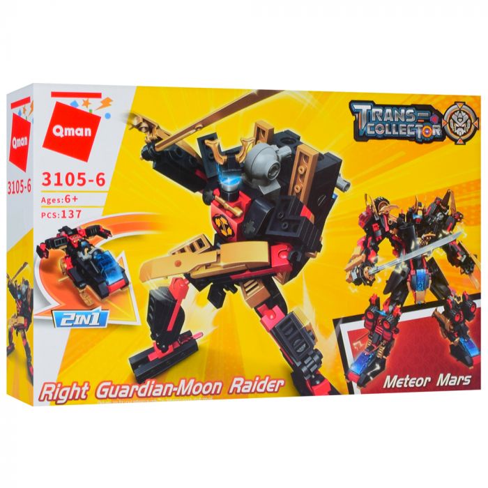 Дитяча іграшка конструктор Qman 3105 трансформер (робот+машинка), від 137дет., 6видів