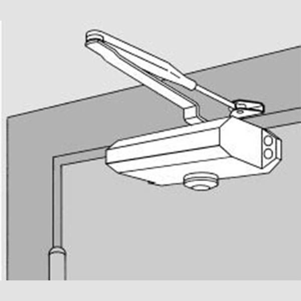 Dorma TS 77 EN4 дотягувач доводчик для дверей сила 4 з ліктьовою тягою без фіксації  темно коричневий 