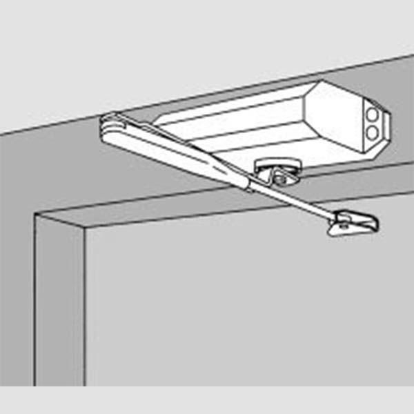 Dorma TS 77 EN4 дотягувач доводчик для дверей сила 4 з ліктьовою тягою без фіксації  темно коричневий 