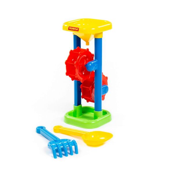 Дитяча іграшка набір для піску пісочний млин + совок, грабельки 35097