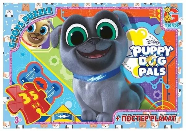 Пазли для дітей ТМ "G-Toys" із серіїВеселі мопси (Puppy Dog Pals) 35 елементів MD401
