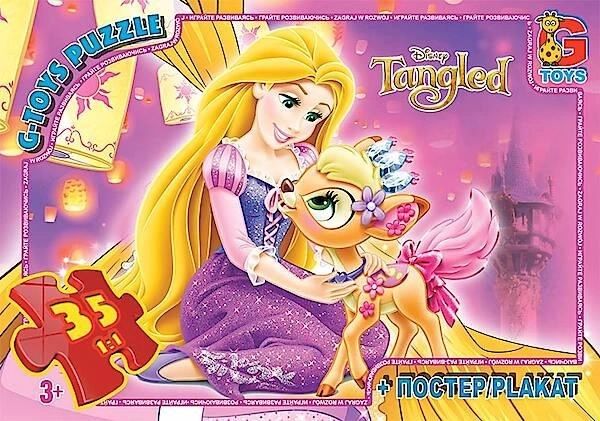 Пазли для дітей ТМ "G-Toys" із серії Рапунцель 35 елементів TA010