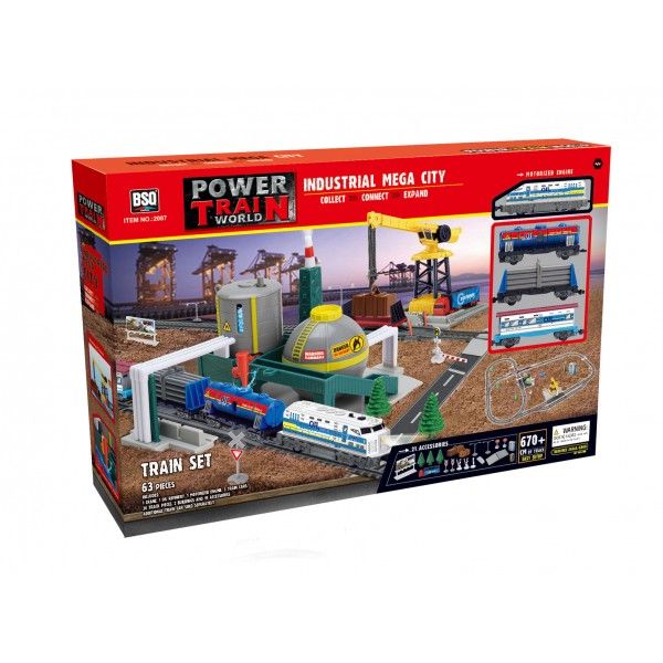 Дитяча іграшка залізниця 670 см з аквастанцією Power Train World BSQ® 2087