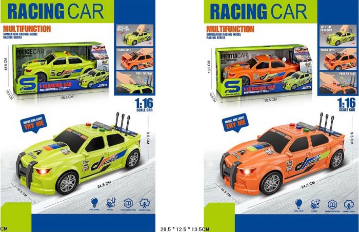 Дитяча іграшка машинка спорткар світлова та звукова, 1:16, JS124/124A, коробка 28,5*13,5*12,5см