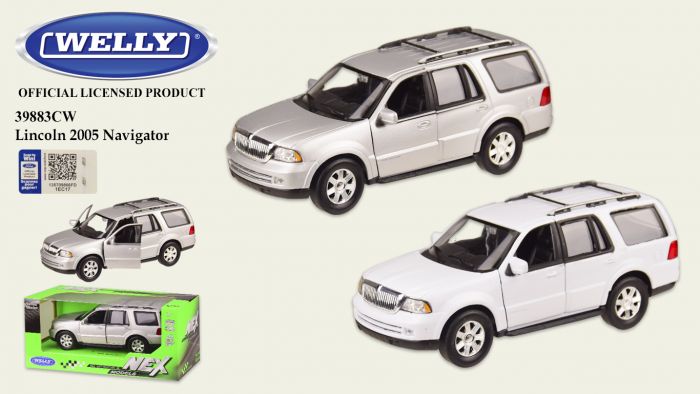 Дитяча іграшка машинка металева інерційна, 1:35,  Lincoln 2005 Navigator 39883 WELLY відчиняються двері