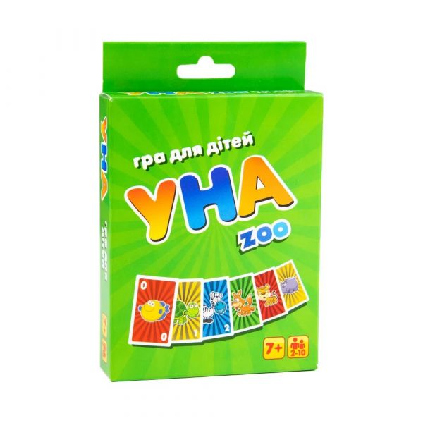 Дитяча настільна гра УНА zoo карткова розважальна українською мовою 7016