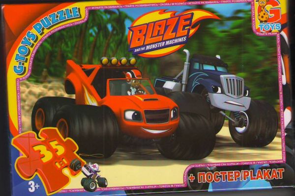 Пазли ТМ "G-Toys" із серії "Blaze" (Блейз), 35 елементів