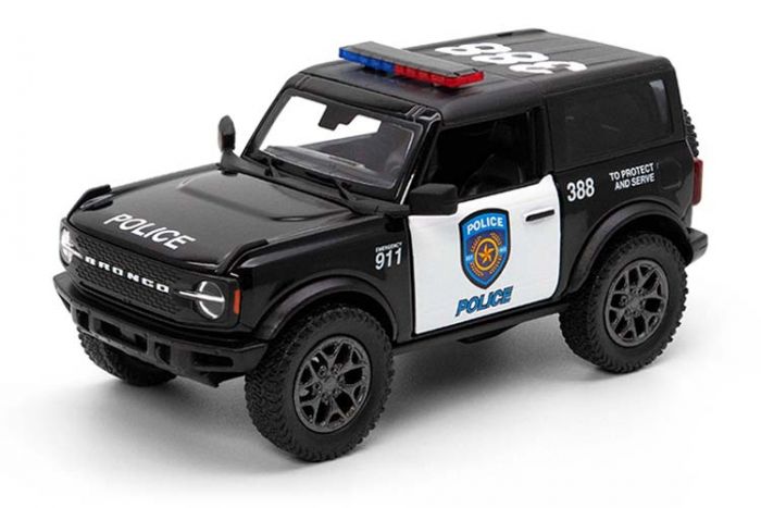 Дитяча іграшка поліцейський автомобіль 2022 Ford Bronco (Police) KT 5438 WP метало - пластиковий корпус, відчиняються двері