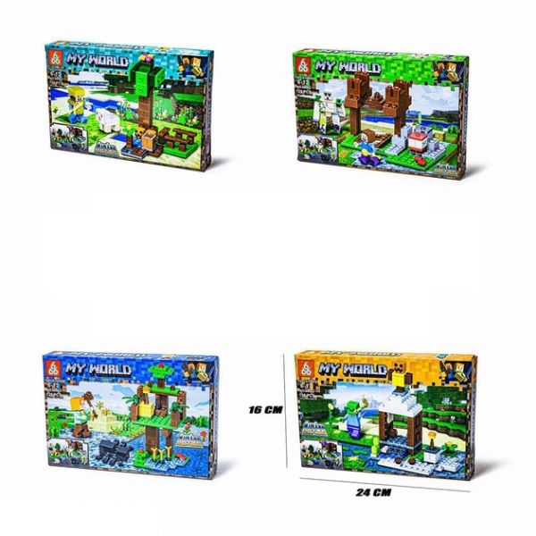 Дитяча іграшка конструктор для складання кімнати з гри Майнкрафт Minecraft 125 деталей (3964)