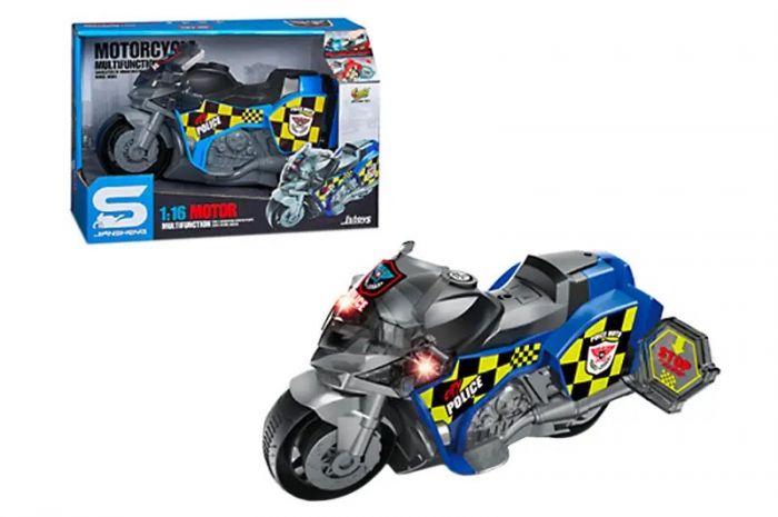 Дитяча іграшка мотоцикл світловий і звуковий, JS127C, батар,1:16, коробка 29,5*19,5*13см