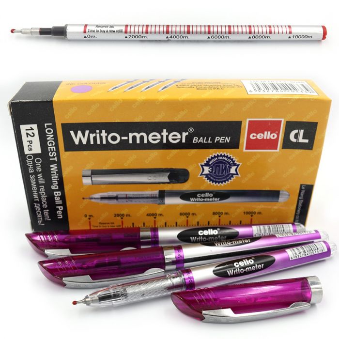 Ручка маслляна 8048-VIO CL Writo-meter 10 км 0,5мм фіолетова