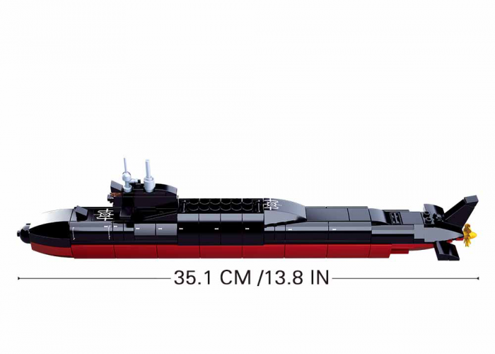 Дитяча іграшка конструктор підводний човен 269 деталей M38-B0703 SLUBAN серія Model Bricks Армія в коробці 33.00 x 28.50 x 6.70 см