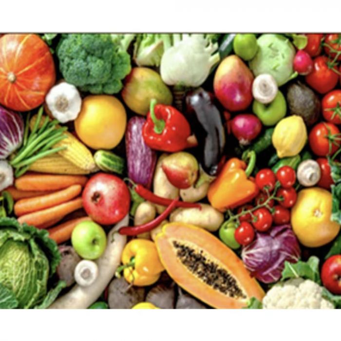 Алмазна мозаїка (Вік 10+) вишивка картина Фрукти та овочі розміром 30х40 см Strateg HEG86063