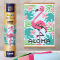 Аплікація - картина по номерам з наліпками (арт терапія) Фламінго, 33х48см, 1200 стікерів  ( відео в описі)