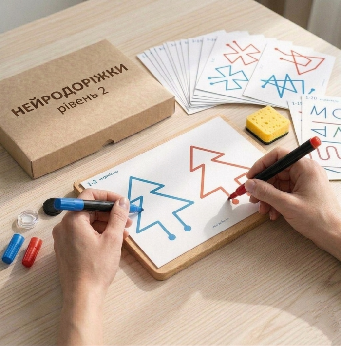 Нейрогра - нейродоріжки для розвитку міжпівкульної взаємодії та координації рук і мозку дитини (2 рівень складності) 4679