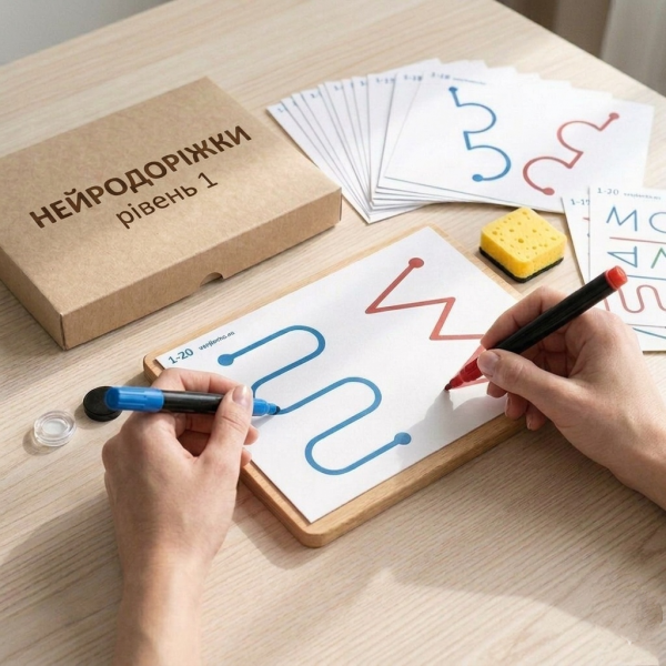 Нейрогра - нейродоріжки для розвитку міжпівкульної взаємодії та координації рук і мозку дитини (1 рівень складності) 4678