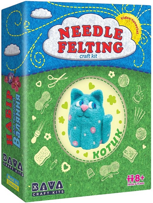 Набір д/творчості "Валяння "Блакитний котик" ВАЛ-002 УМНЯШКА