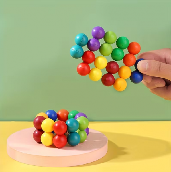 Антистрес іграшка кольорові нейрокульки молекули (4587) кульки вільного обертання