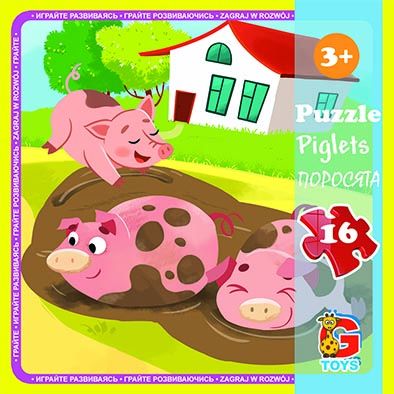 Дитячі пазли для малюка ТМ G-Toys із серії "Ферма", 16 ел. LA03