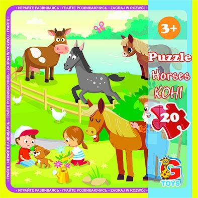 Дитячі пазли для малюка ТМ G-Toys із серії "Ферма", 20 ел. LA10