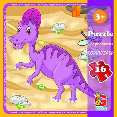 Дитячі пазли для малюка ТМ G-Toys із серії "Динозаври", 16 ел. LD04
