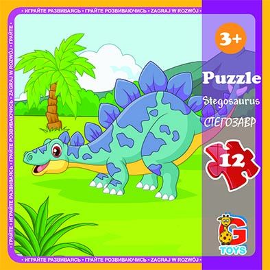 Дитячі пазли для малюка ТМ G-Toys із серії "Динозаври", 12 ел. LD08