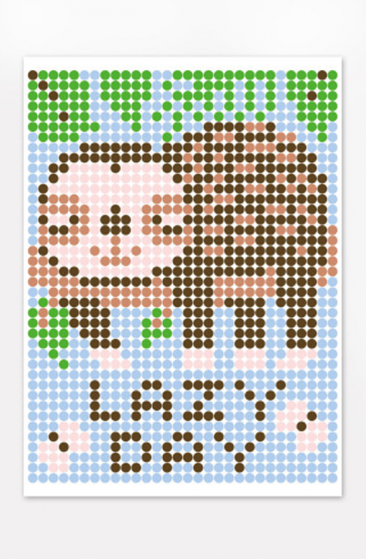 Аплікація - картина по номерам з наліпками (арт терапія) Лінивець, 33х48см, 1200 стікерів ( відео в описі)