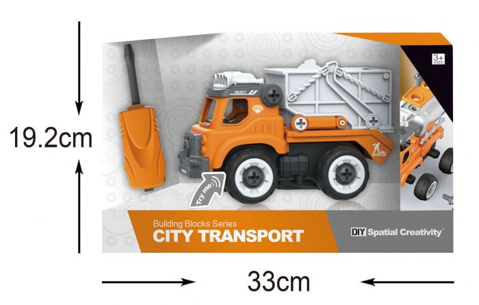 Дитяча іграшка машинка сміттєвоз - конструктор з інструментами LM8062-SZ-1 DIY Spatial Creativity (відео в описі)
