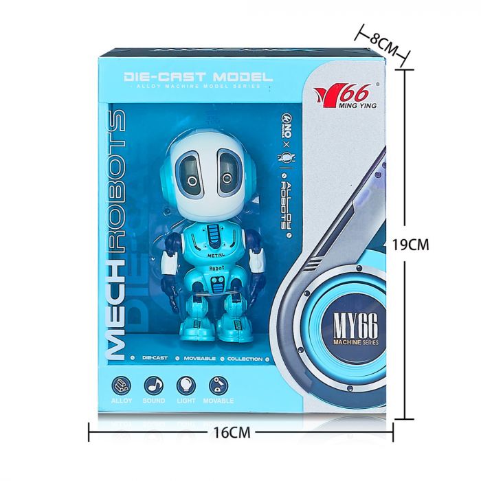 Дитяча іграшка металевий індуктивний робот повторюшка , світло, звук MY66-J1202 MING YUAN 