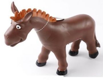 Дитяча іграшка домашня тварина кінь (конячка, лоша), матеріа гума, наповнювач синтепон (3983), відео в описі 