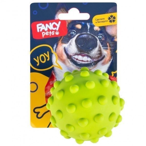 Іграшка для собак міцний м'ячик їжачок 8,5 см FPP4 Fancy Pets для кидання та ігор