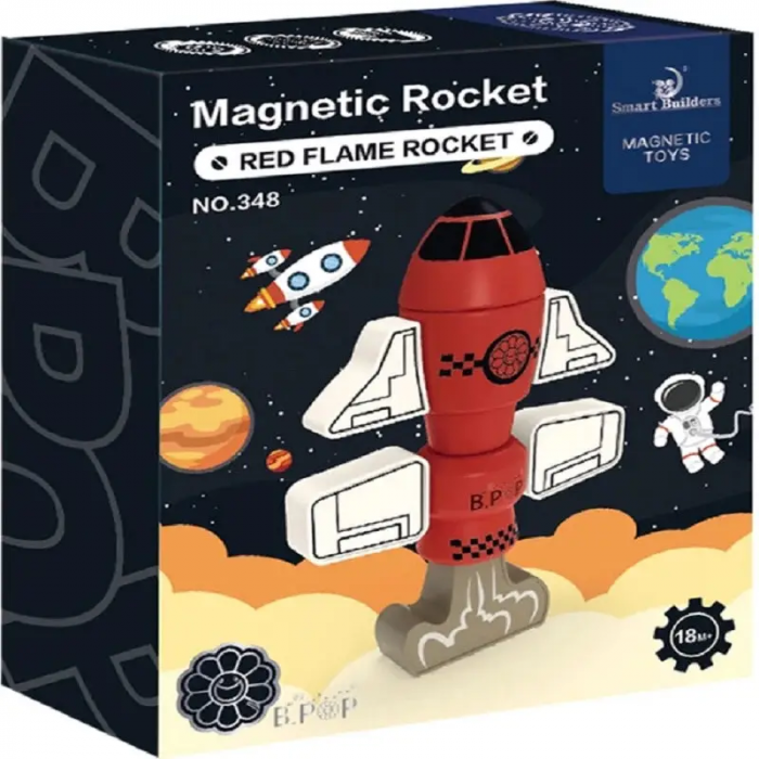 Конструктор магнітний ракета 348, 8 дет. 348 MAGNETIC TOYS®