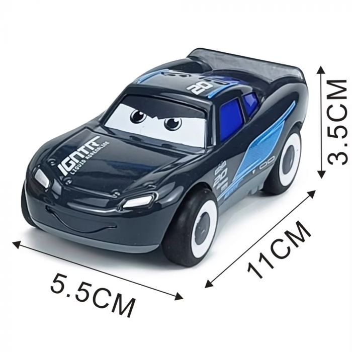 Дитяча іграшка машинка гонка 11 см, герой мультфільм тачки, інерційна (3776) сірий колір, відео в описі