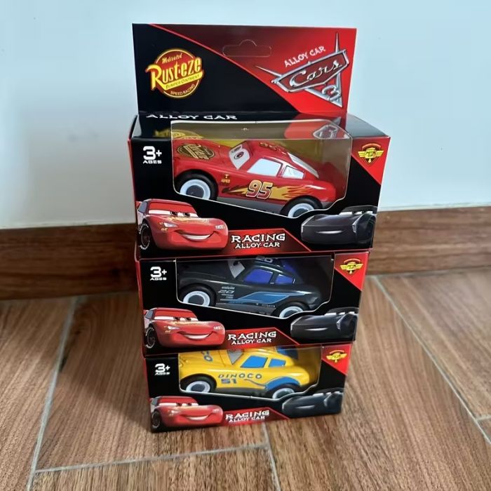 Дитяча іграшка машинка гонка 11 см, герой мультфільм тачки, інерційна (4024) червоний колір (відео в описі)