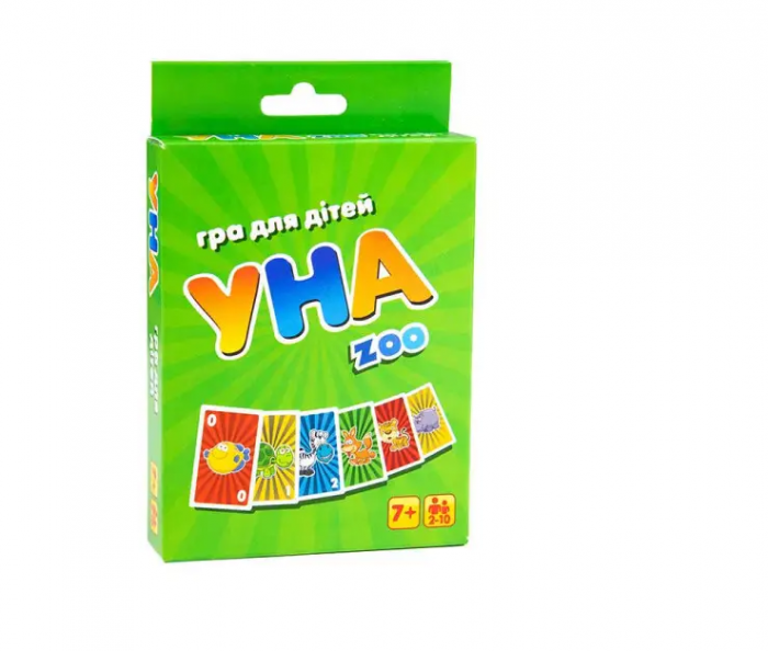 Настільна гра Strateg УНА zoo карткова розважальна українською мовою (7016)