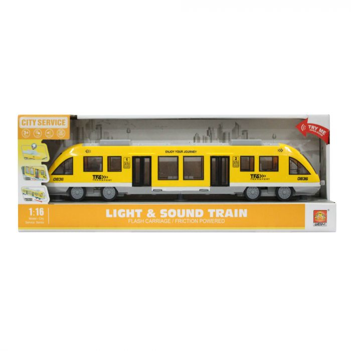 Дитяча іграшка трамвай WY920B (WENYI) фрикційний механізм, світло, звук