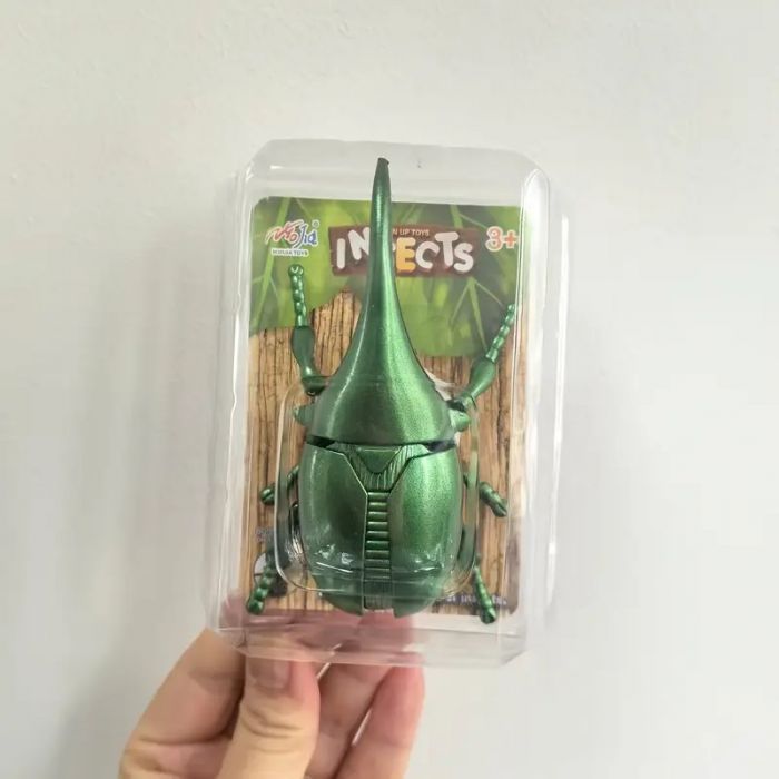 Дитяча іграшка жук механічний (колір зелений), 3980, відео в описі 