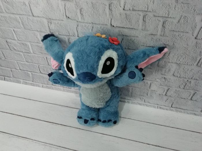 М'яка іграшка плюшева Стіч (Stitch) блакитний, 30 см (3678)